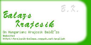 balazs krajcsik business card